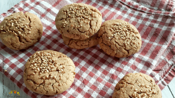 Recette de biscuits au sésame (sans gluten, sans lait, possible sans œufs)