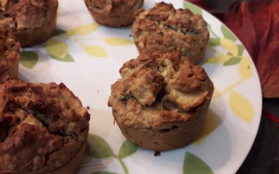 Muffins aux pommes et flocons d’avoine (sans gluten, sans lait)